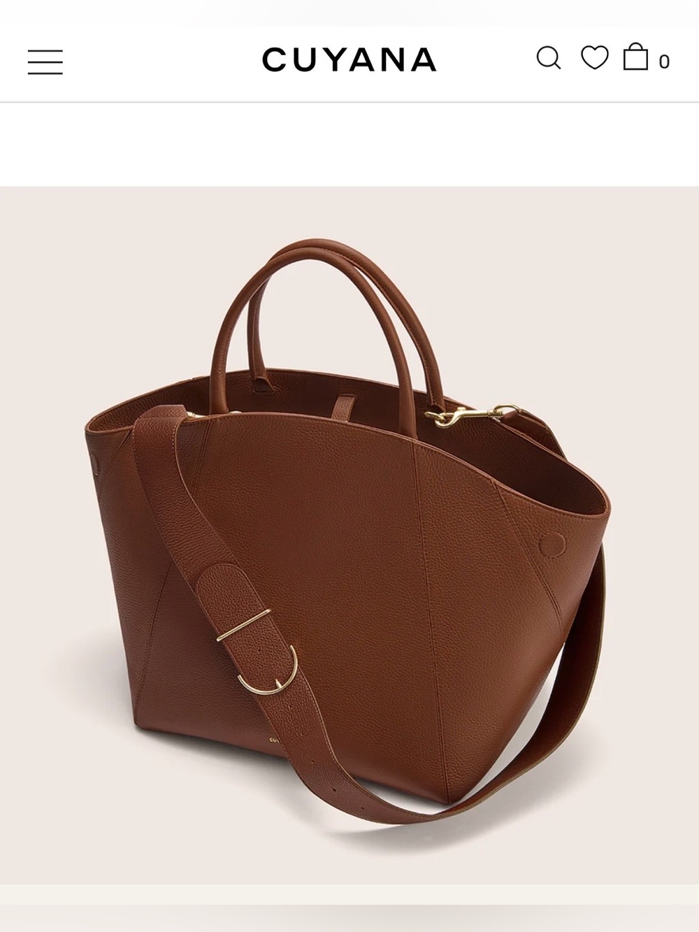 Cuyana Forma Satchel in Cherry - Picture 10 of 16